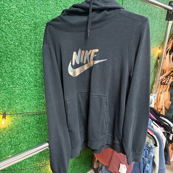 Nike Black Hoodie with Gold Logo - Picture 1 of 3